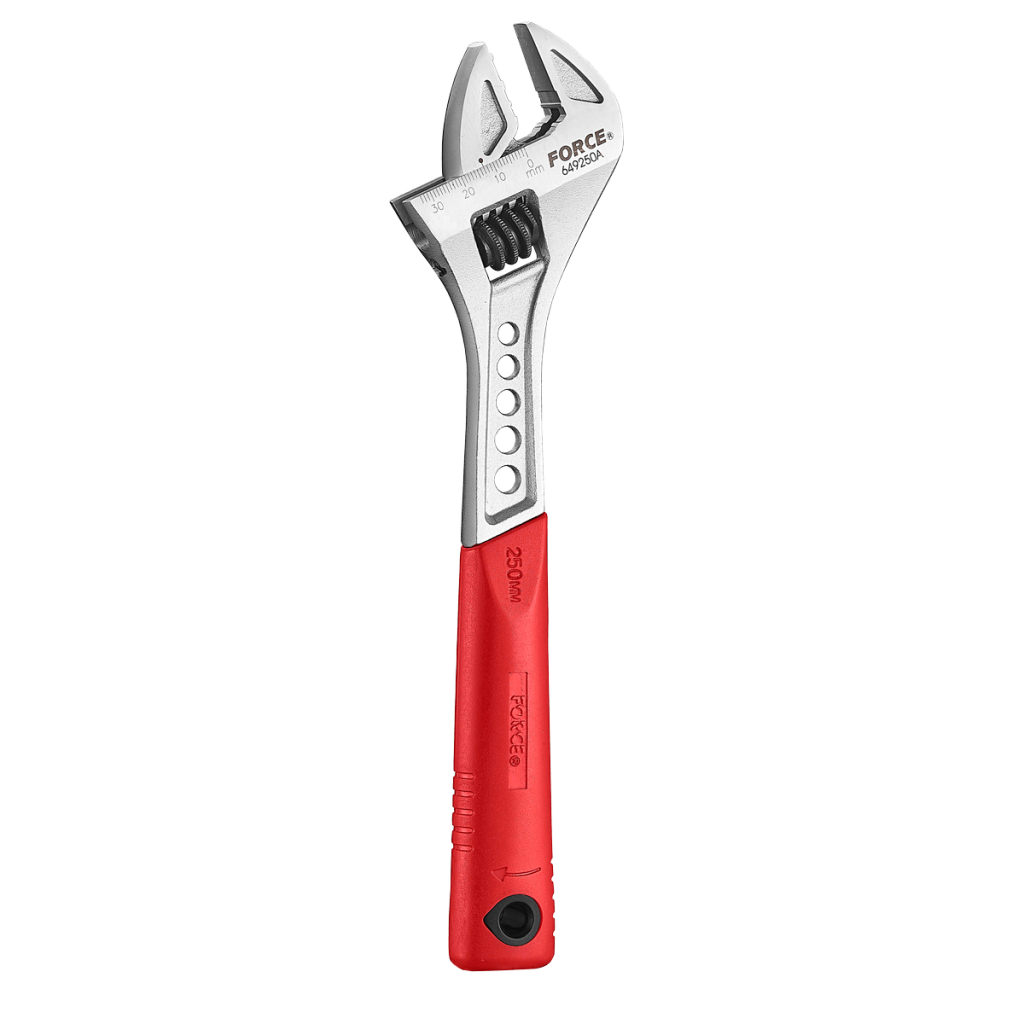 Adjustable gauged wrench (left-threaded)
