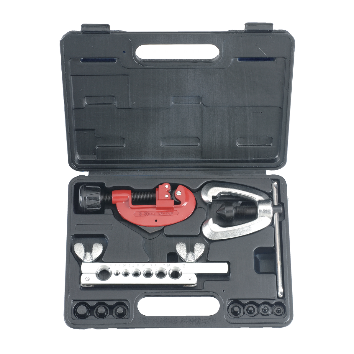 10pc Tubing cutter and double flaring tool kit