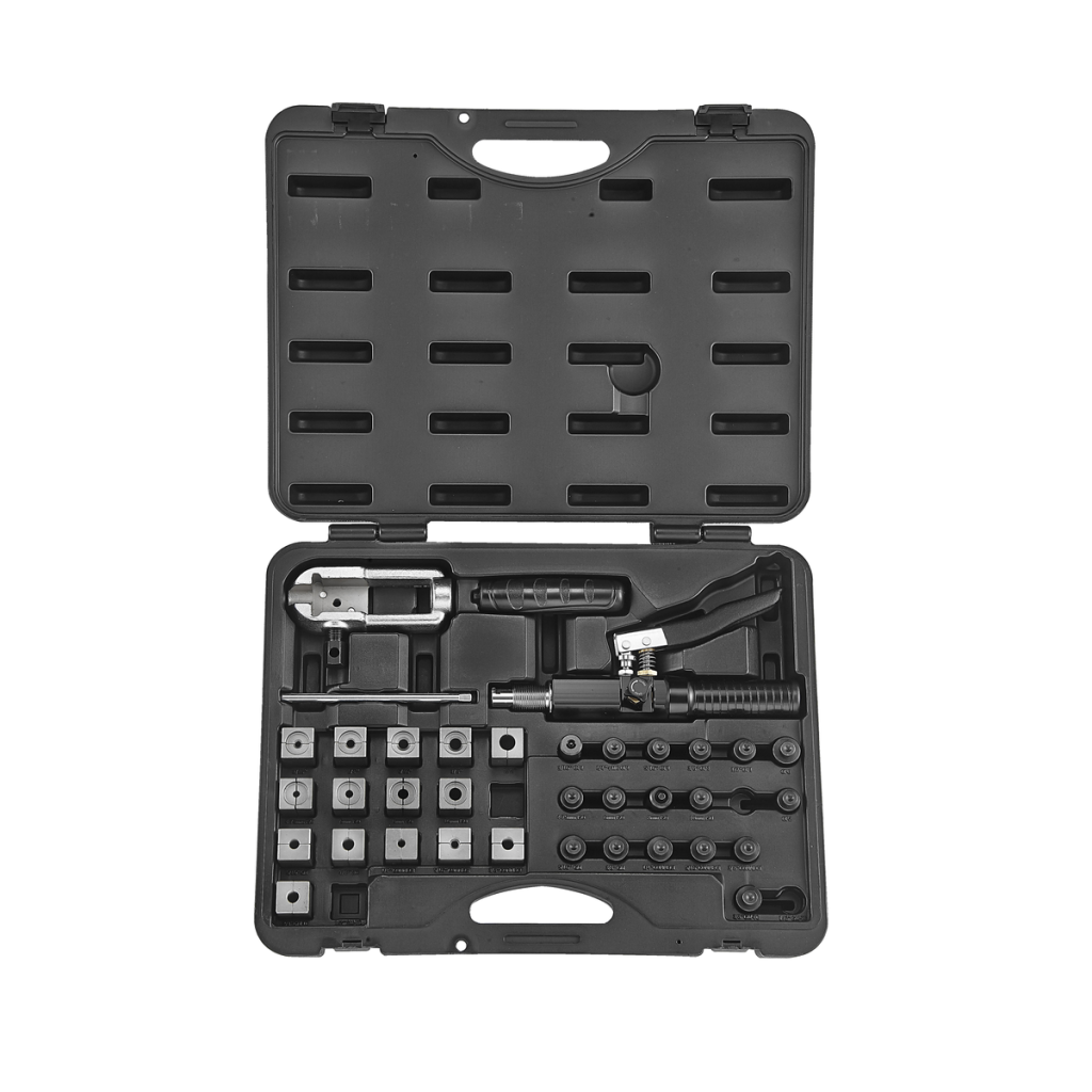Universal hydraulic flaring tool set