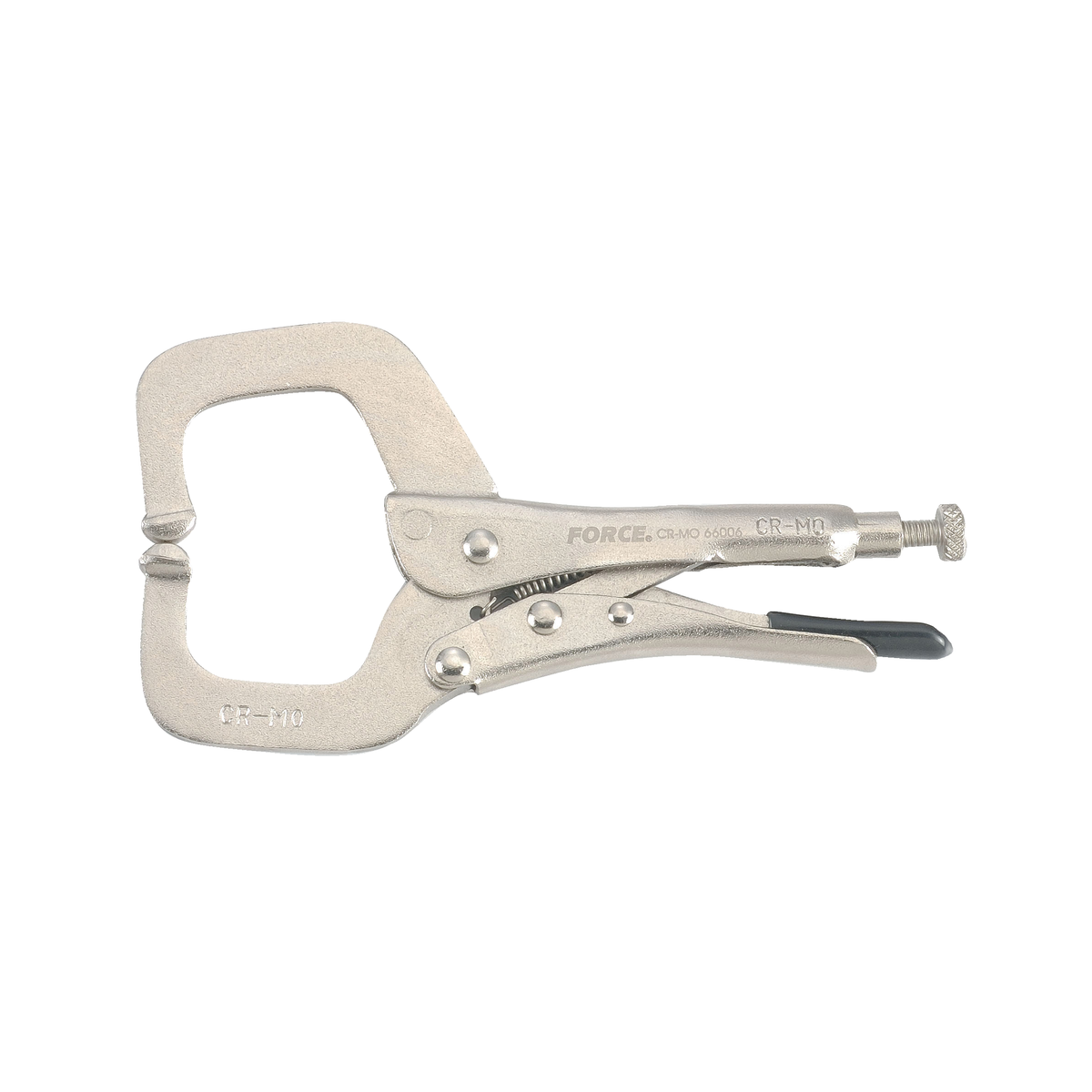 Locking "C" clamp with easy release