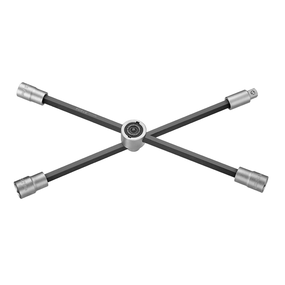 Foldable & sliding cross socket wrench