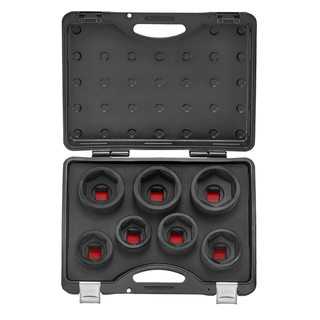 7pc 1"DR. 6pt. Flank impact socket set (SAE)