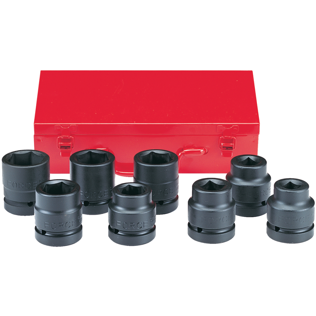 8pc 1"DR. Impact socket set (SAE)