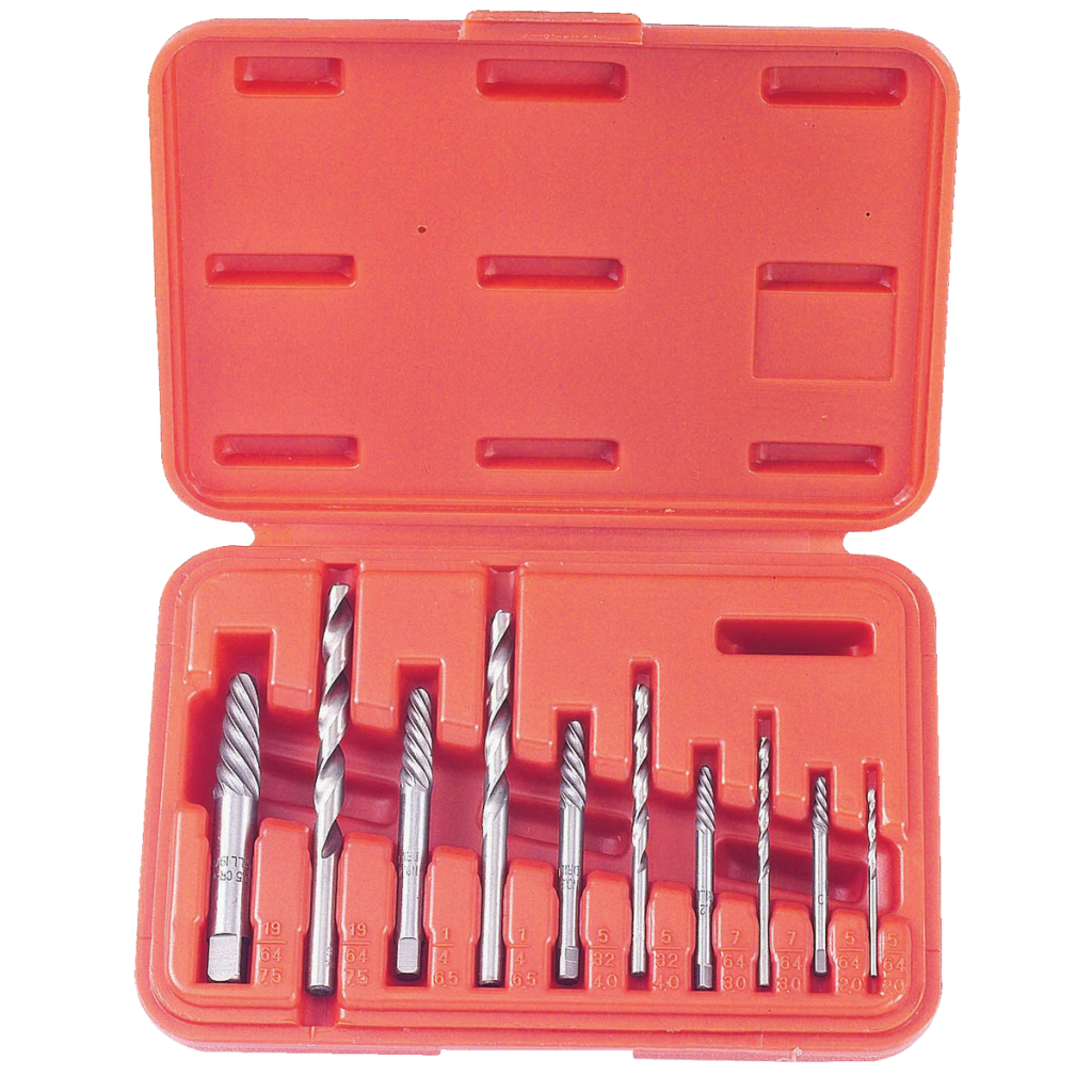 10pc Combination extractor and drill set