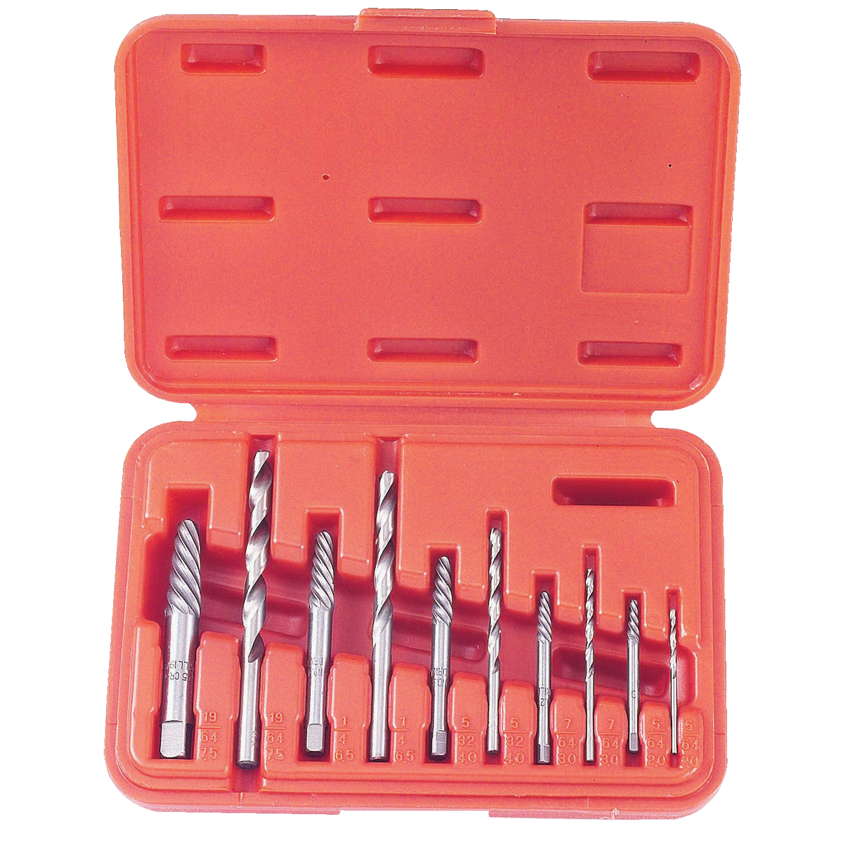 10pc Combination extractor and drill set