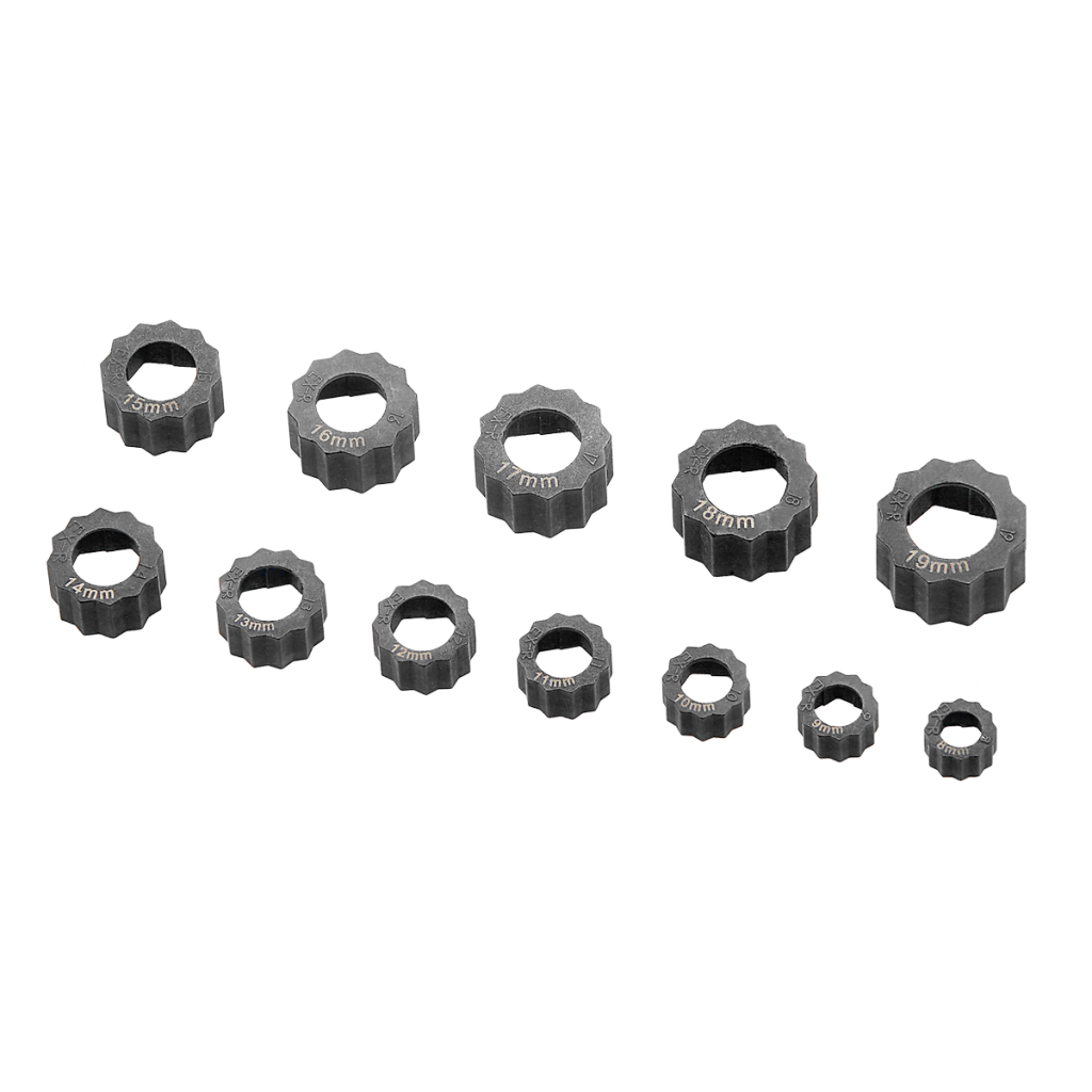 12pc Damaged-nut/bolt extractor set