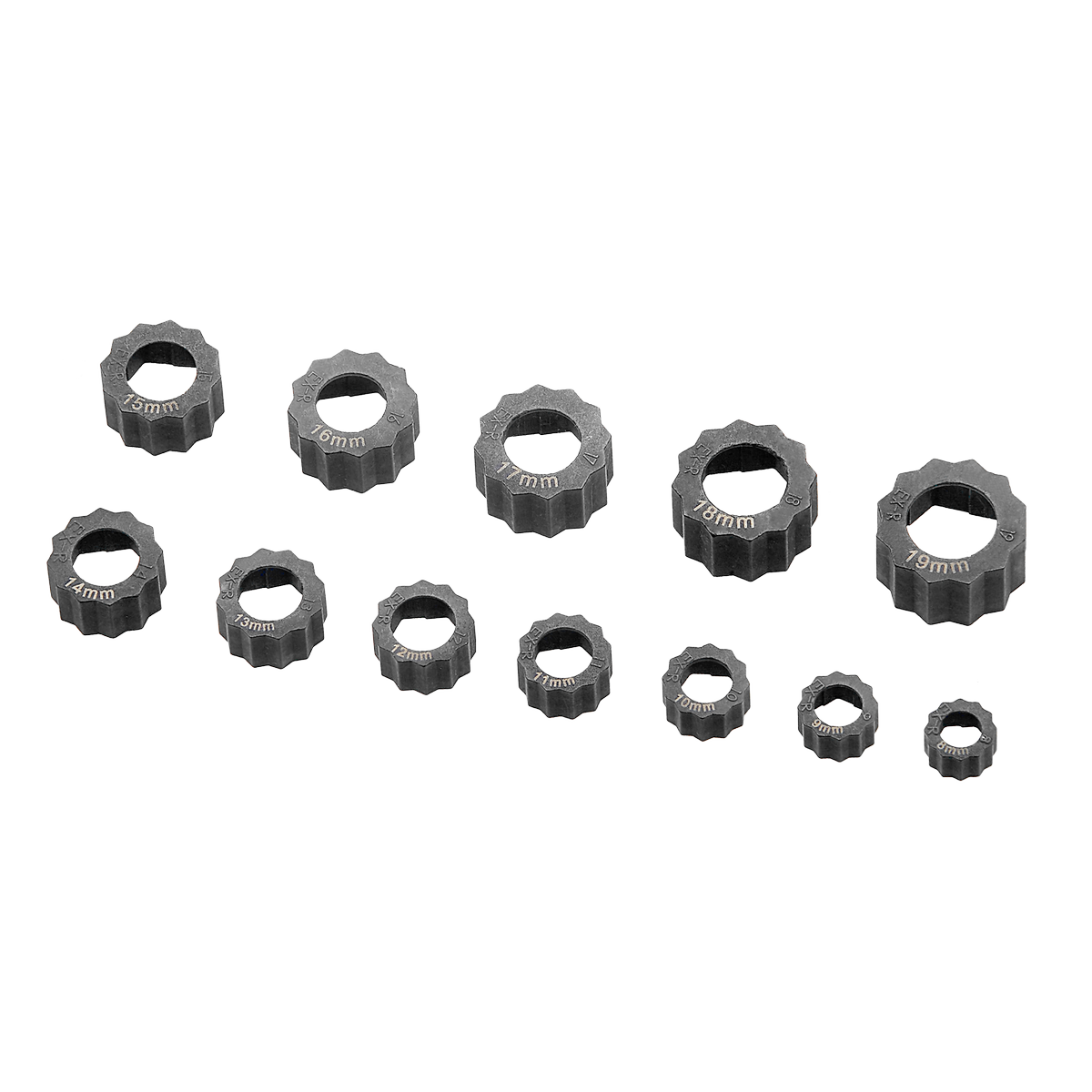 12pc Damaged-nut/bolt extractor set