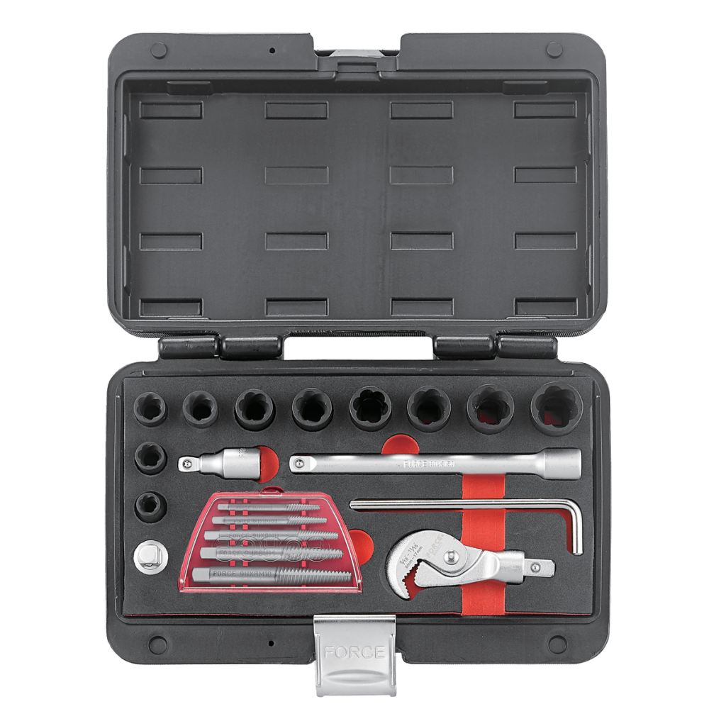 Bolt & rounded fasteners extractor set