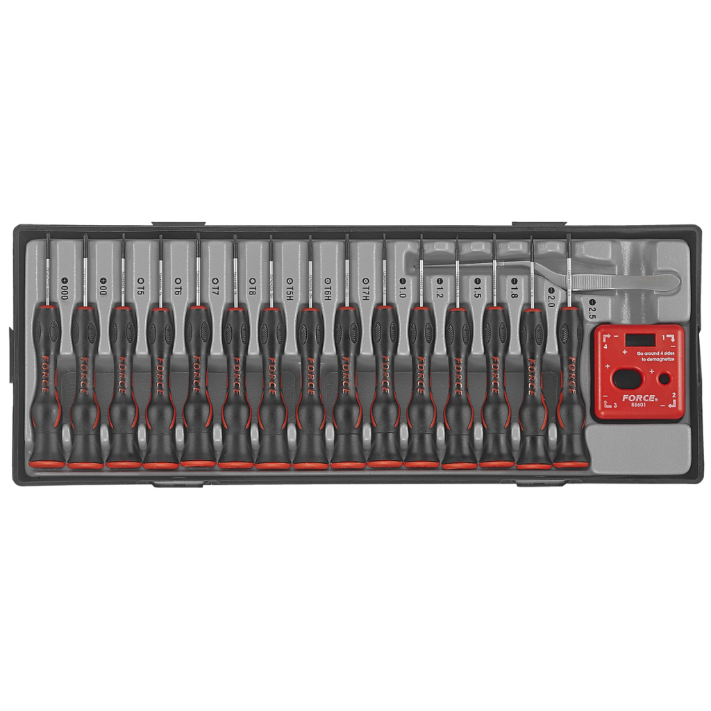 17pc Jeweler screwdriver & (de-)magnetizer set