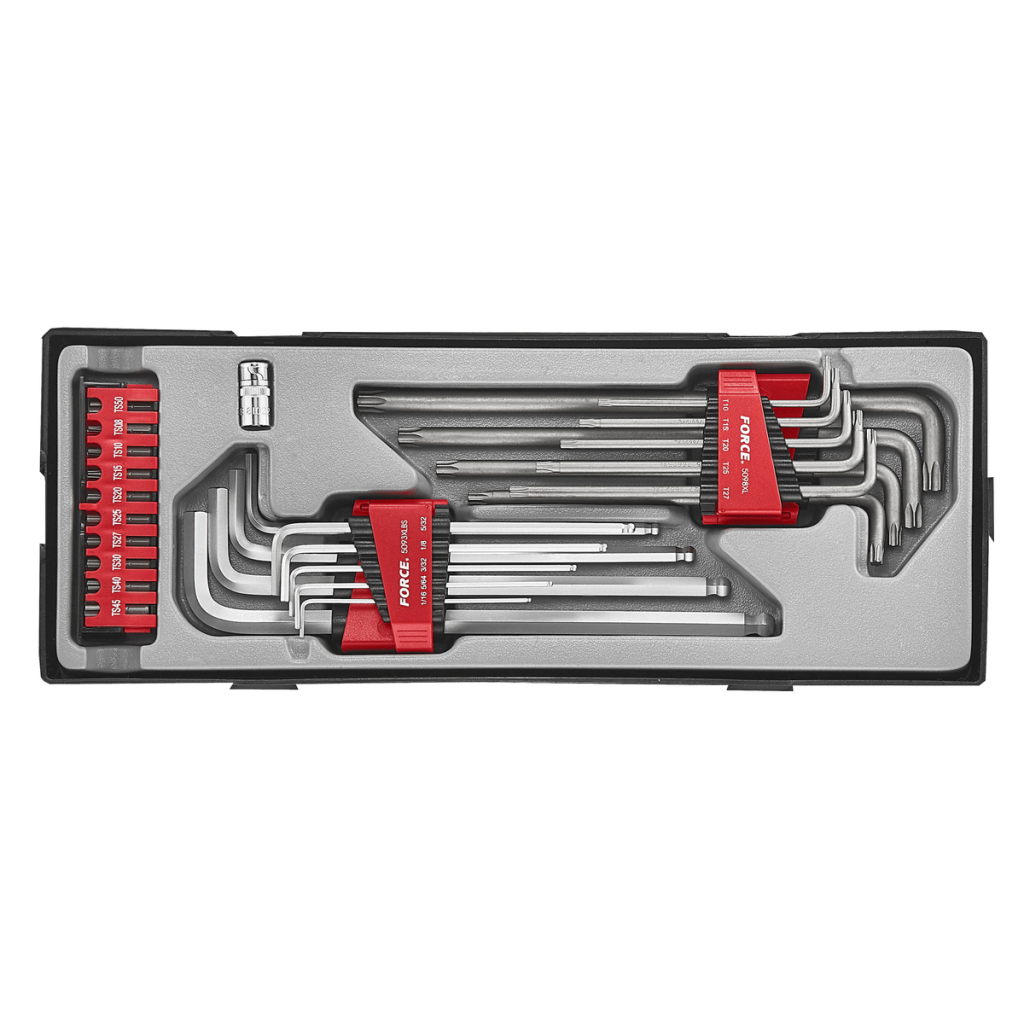29pc L key and five-sided star tamperproof bit set (SAE)