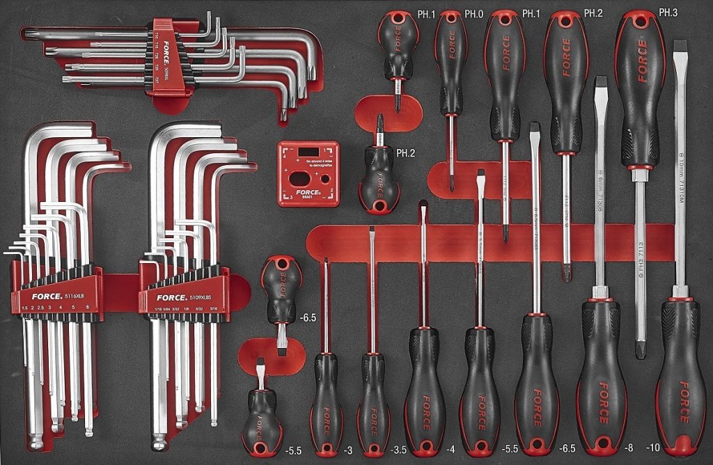 Force 10218-208 Tool trolley Practical 208pc (Foam)