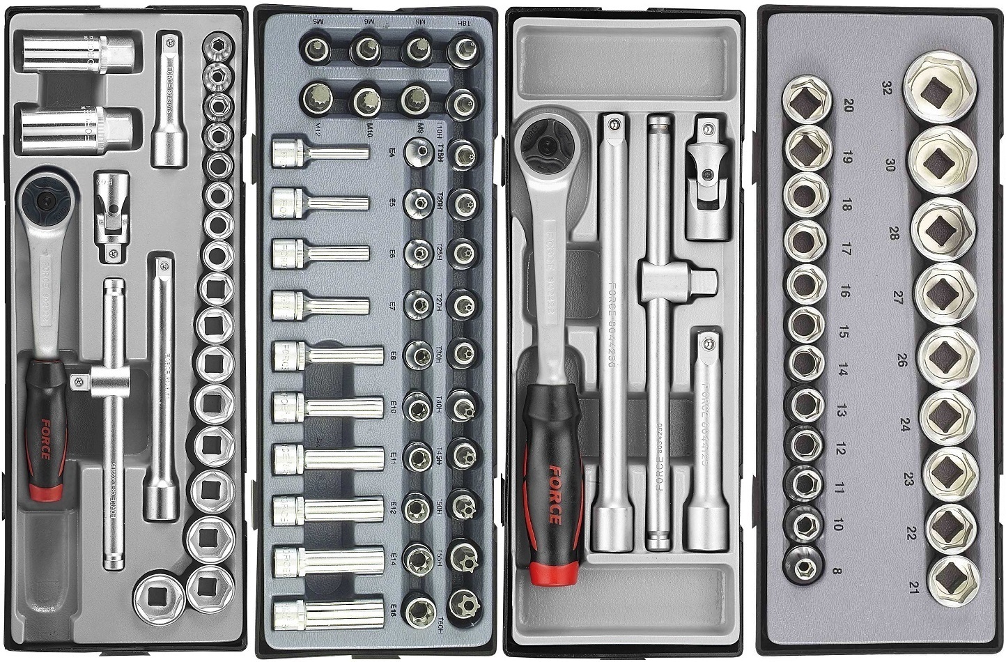 Force 10218-258 Tool trolley Practical 258pc