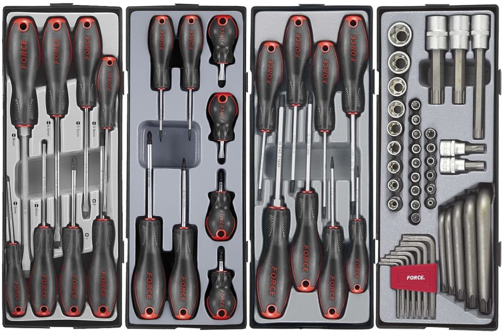 Force 10218-286 Tool trolley Practical 286pc