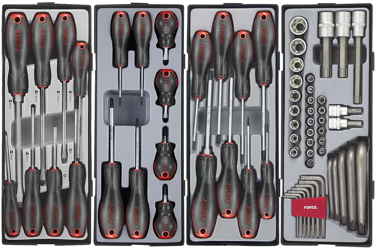 Force 10218-286 Tool trolley Practical 286pc