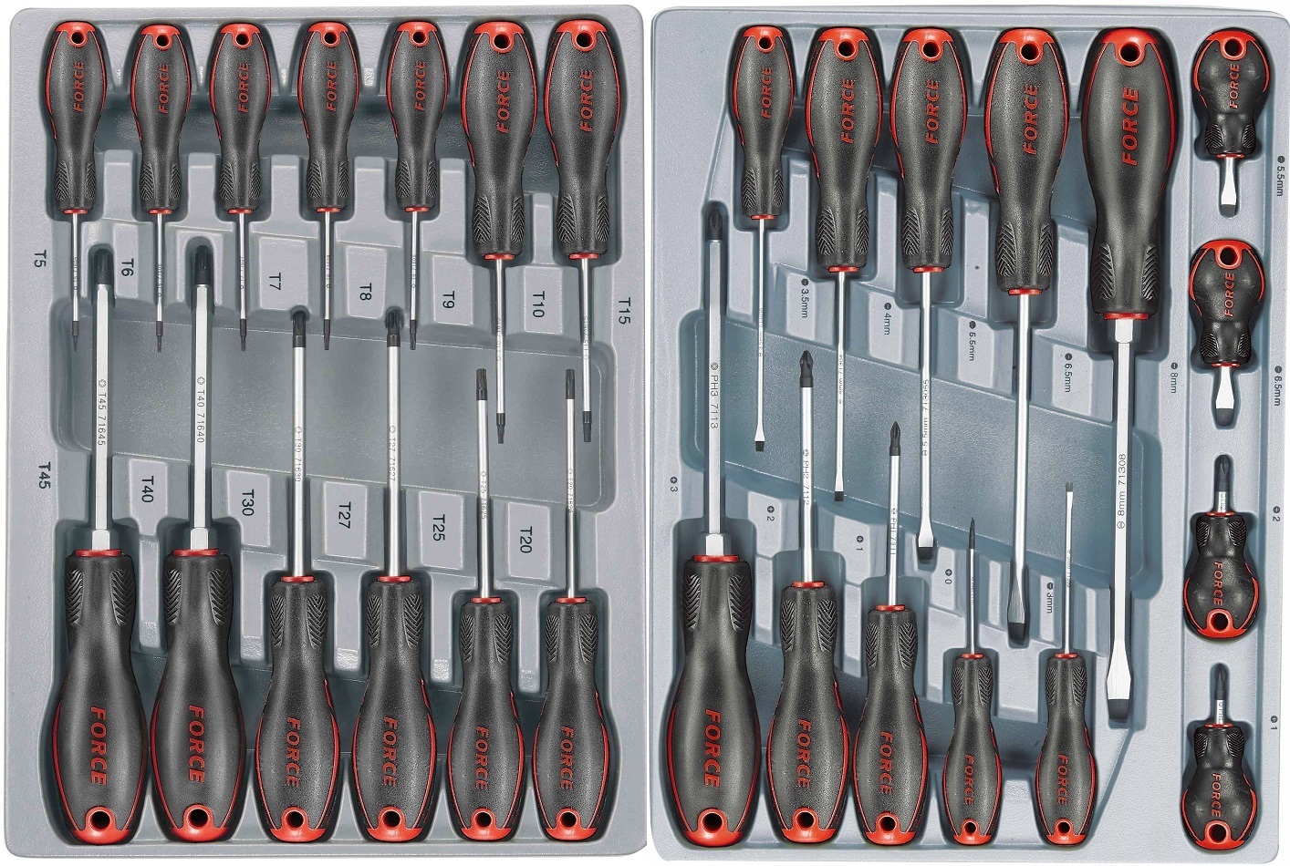 Force 10218-376 Tool trolley Practical 376pc