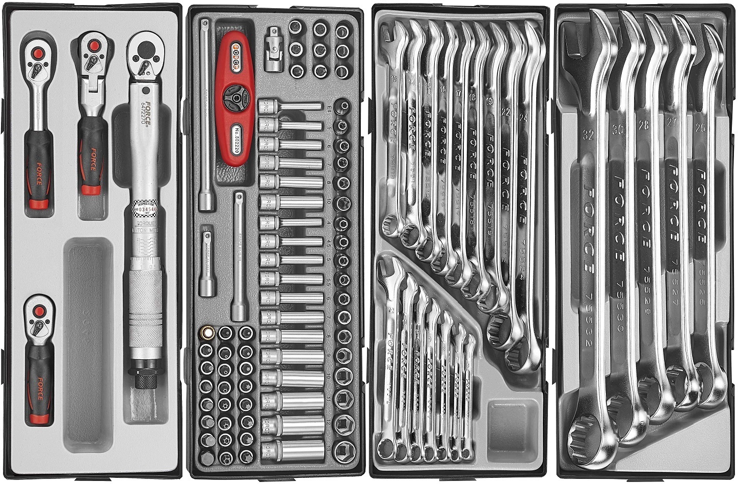 Force 10218-376 Tool trolley Practical 376pc
