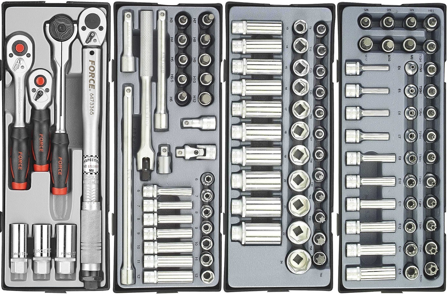 Force 10218-376 Tool trolley Practical 376pc