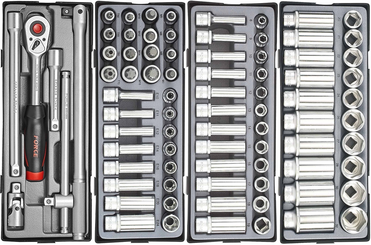 Force 10218-376 Tool trolley Practical 376pc
