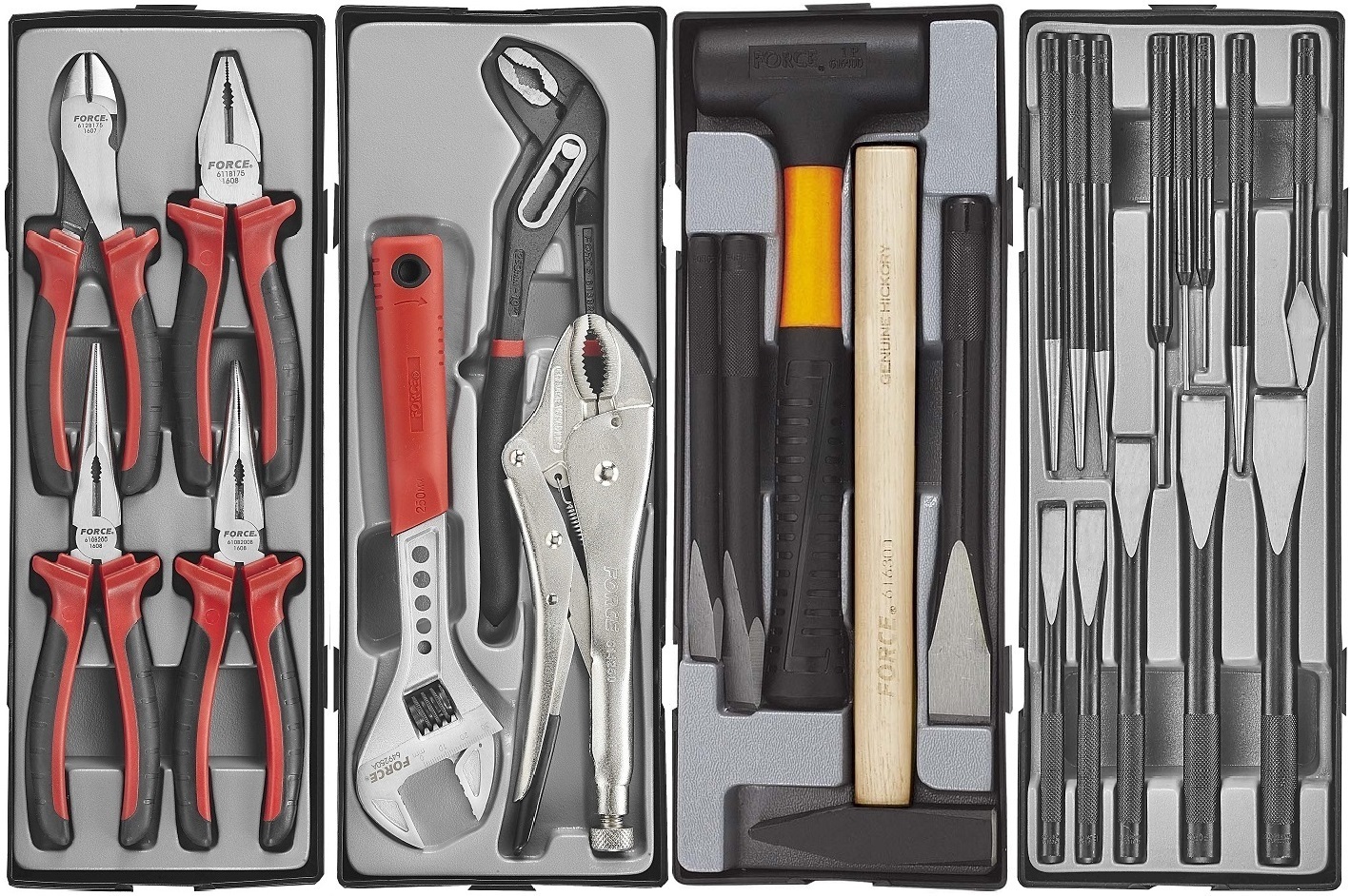 Force 10218-376 Tool trolley Practical 376pc