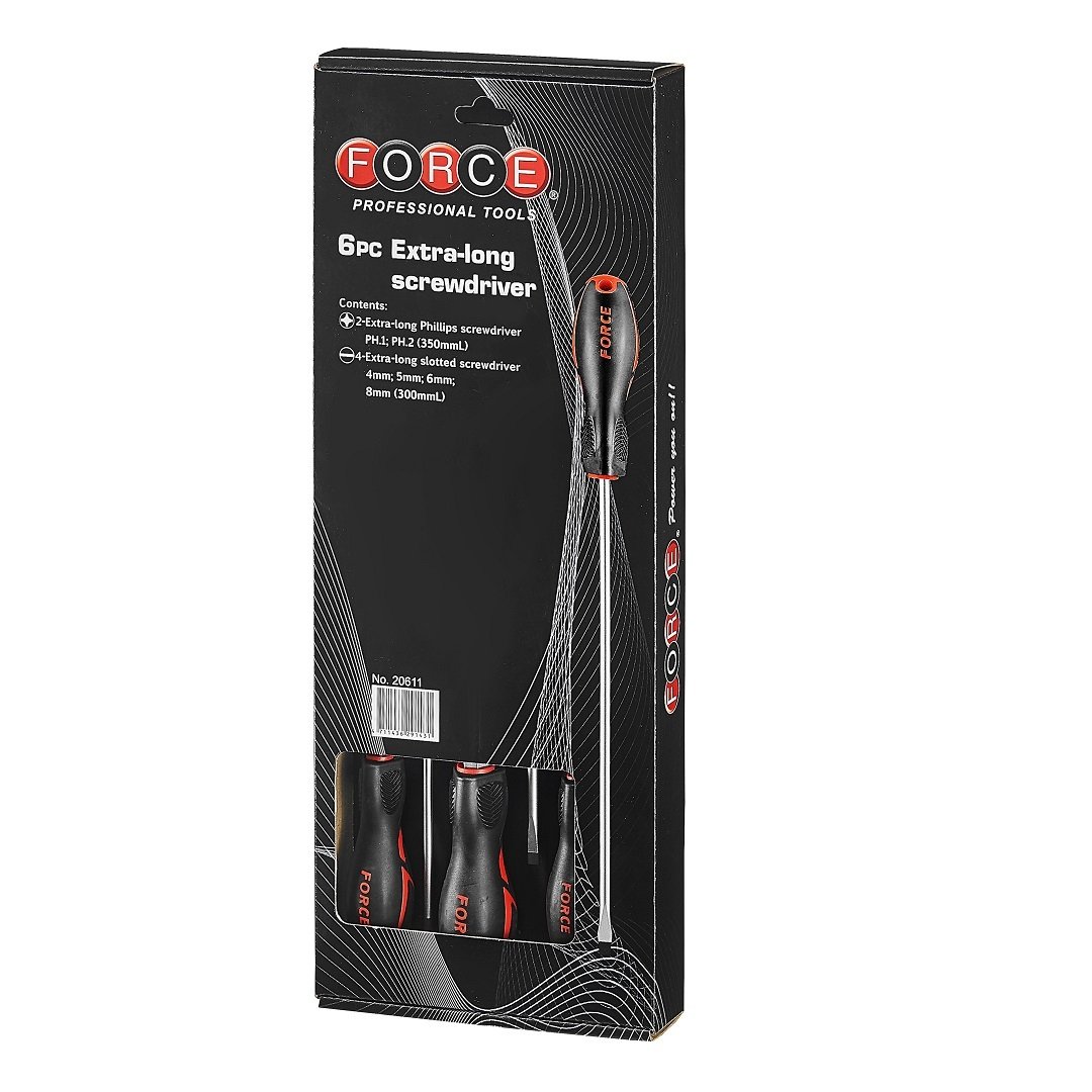Force 6pc Extra-long screwdriver set
