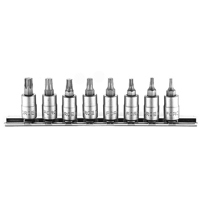 Force 8pc 1/4"DR. Star tamperproof socket bit set