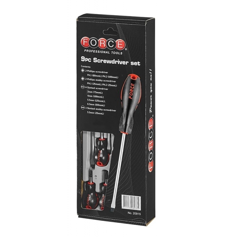 Force 9pc Screwdriver set