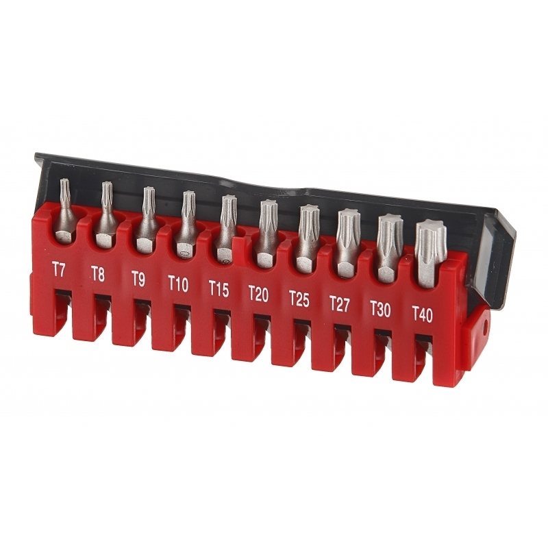 Force 10pc 1/4" Star tamperproof bit set