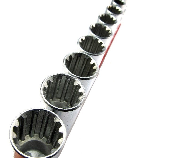 Force 13pc 1/4"DR. Spline deep socket set