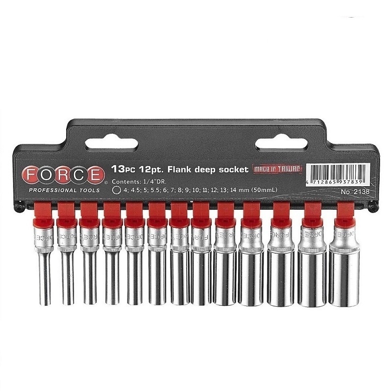 Force 13pc 1/4"DR. Deep socket set