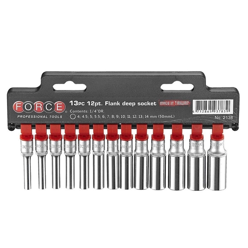 Force 13pc 1/4"DR. Deep socket set