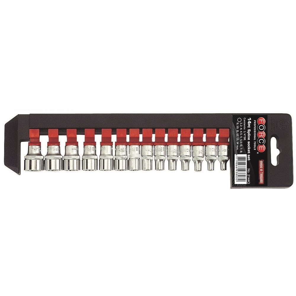 Force 14pc 1/4"DR. Spline socket set