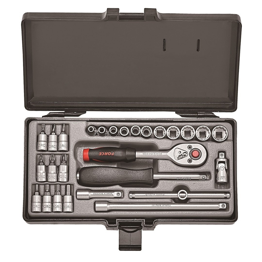Force 27pc 1/4"DR. Socket combination set