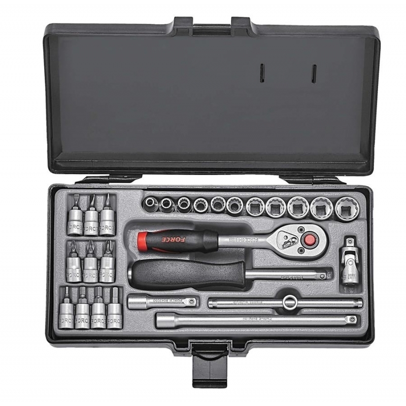 Force 27pc 1/4"DR. Socket combination set