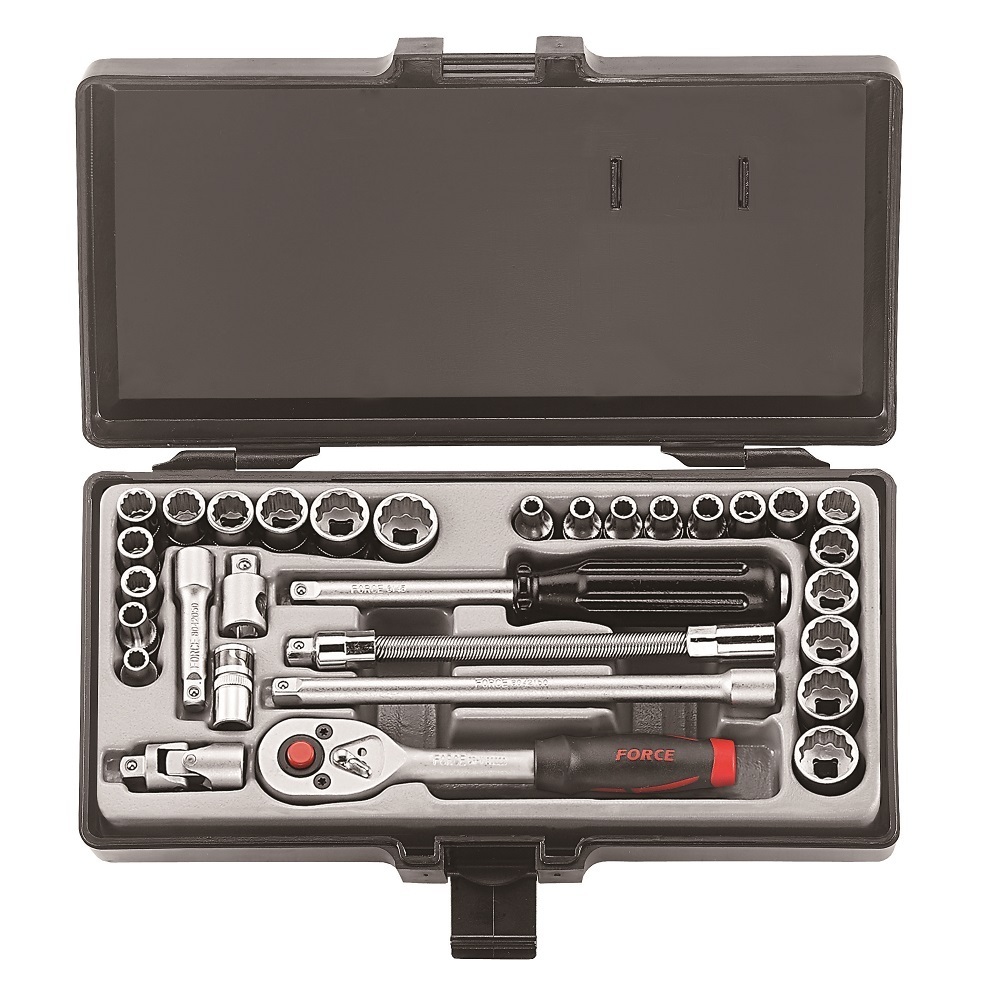 Force 31pc 1/4"DR. Socket combination set (S&M)