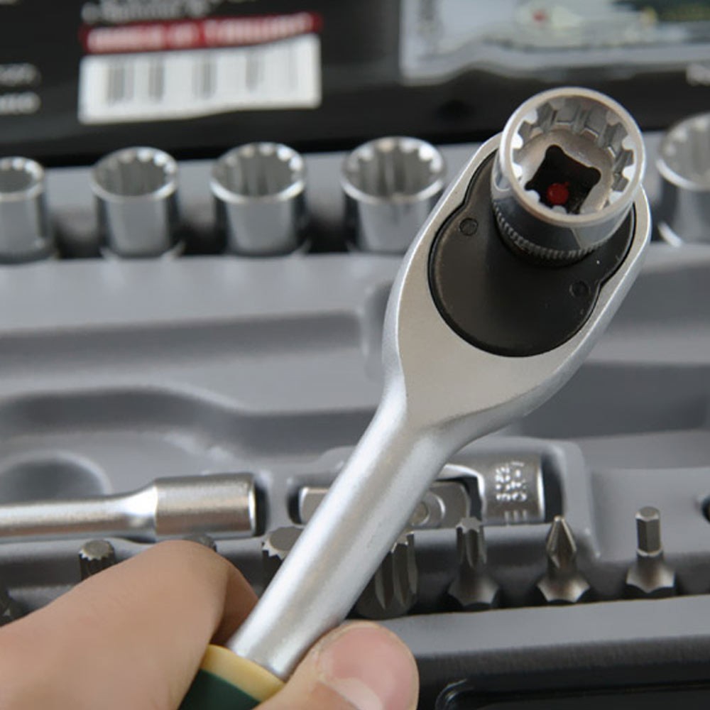Force 40pc 1/4"DR. Spline socket combination set