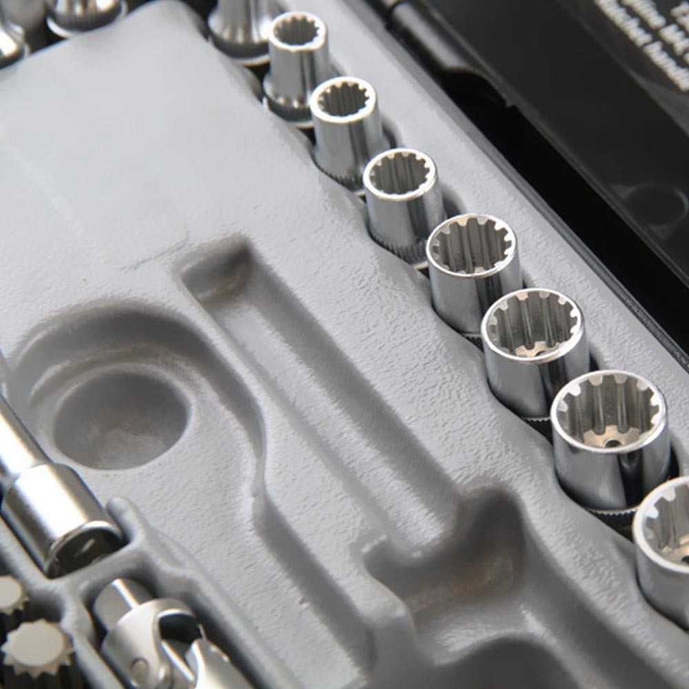 Force 40pc 1/4"DR. Spline socket combination set