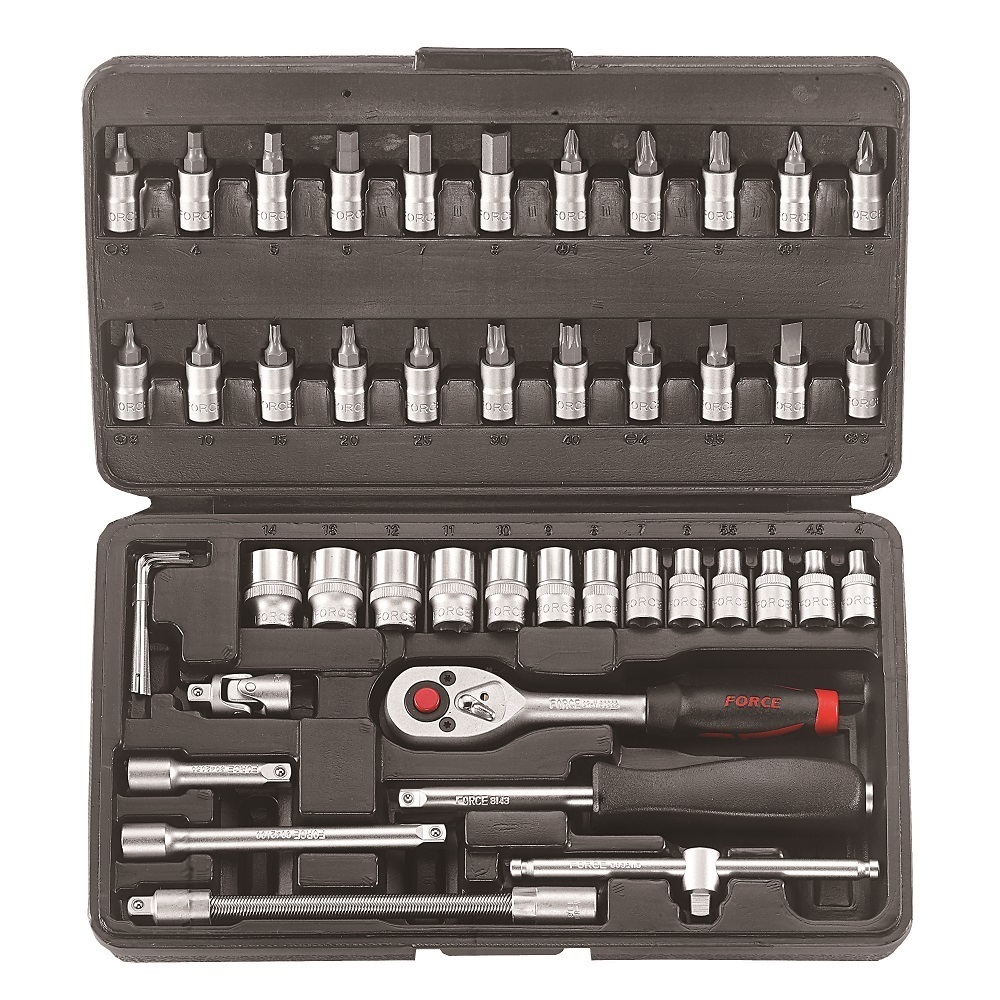 Force 46pc 1/4"DR. Socket combination set