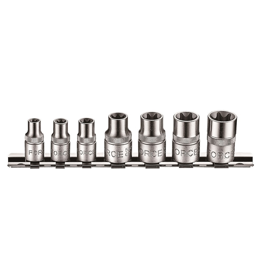 Force 7pc 1/4" & 3/8" Star socket set