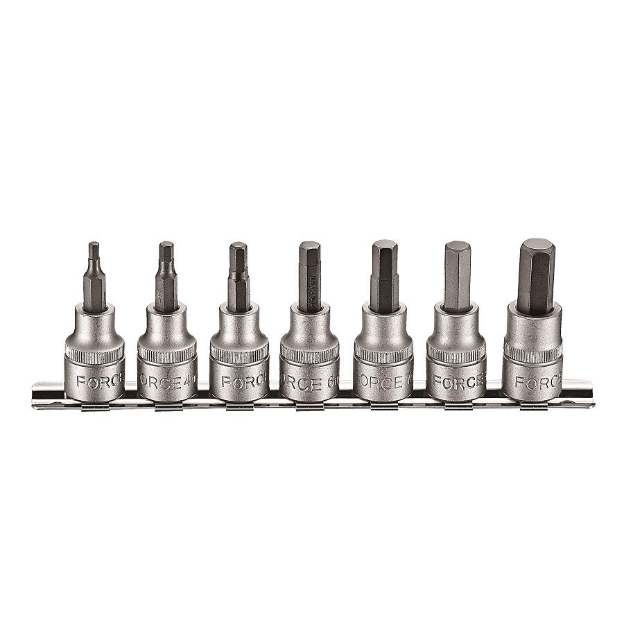 Force 7pc 3/8"DR. Hex socket bit set