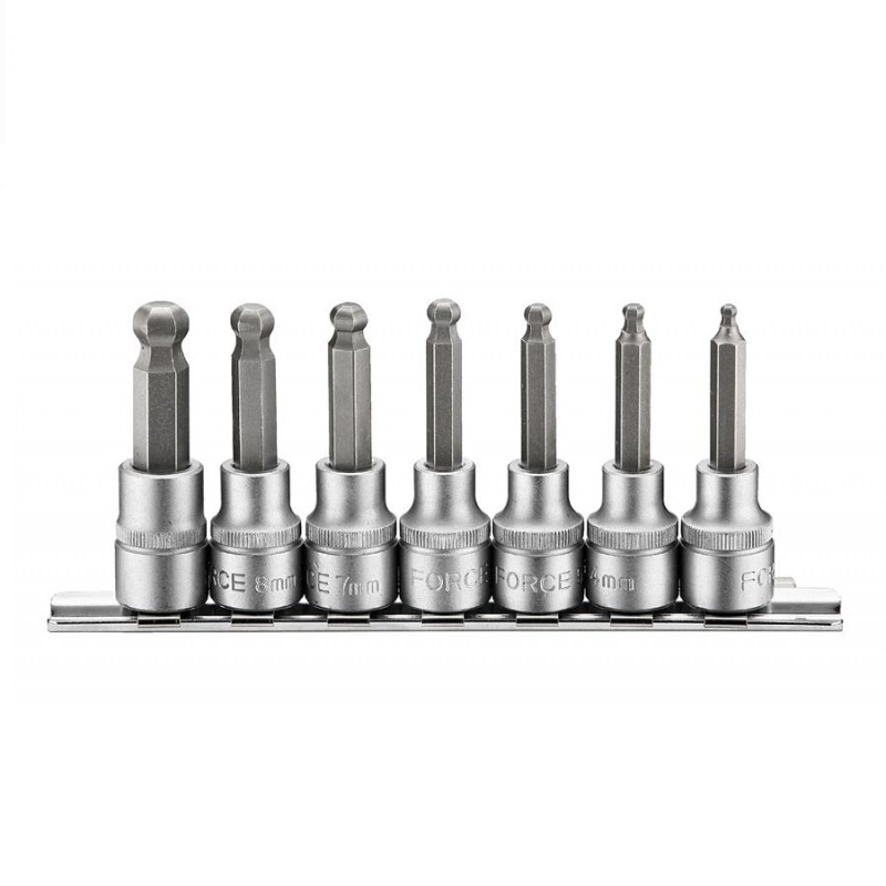 Force 7pc 3/8"DR. Hex ball point socket bit set