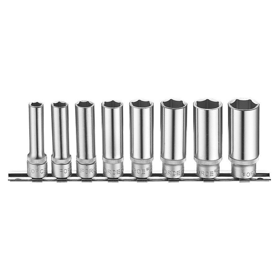 Force 8pc 3/8"DR. 6pt. Flank deep socket set (SAE)