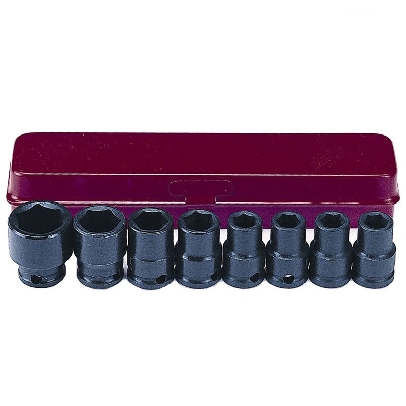 Force 8pc 3/8"DR. 6pt. Flank impact socket set
