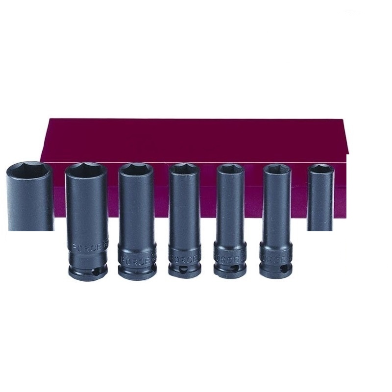 Force 8pc 3/8"DR. 6pt. Flank deep impact socket set (SAE)