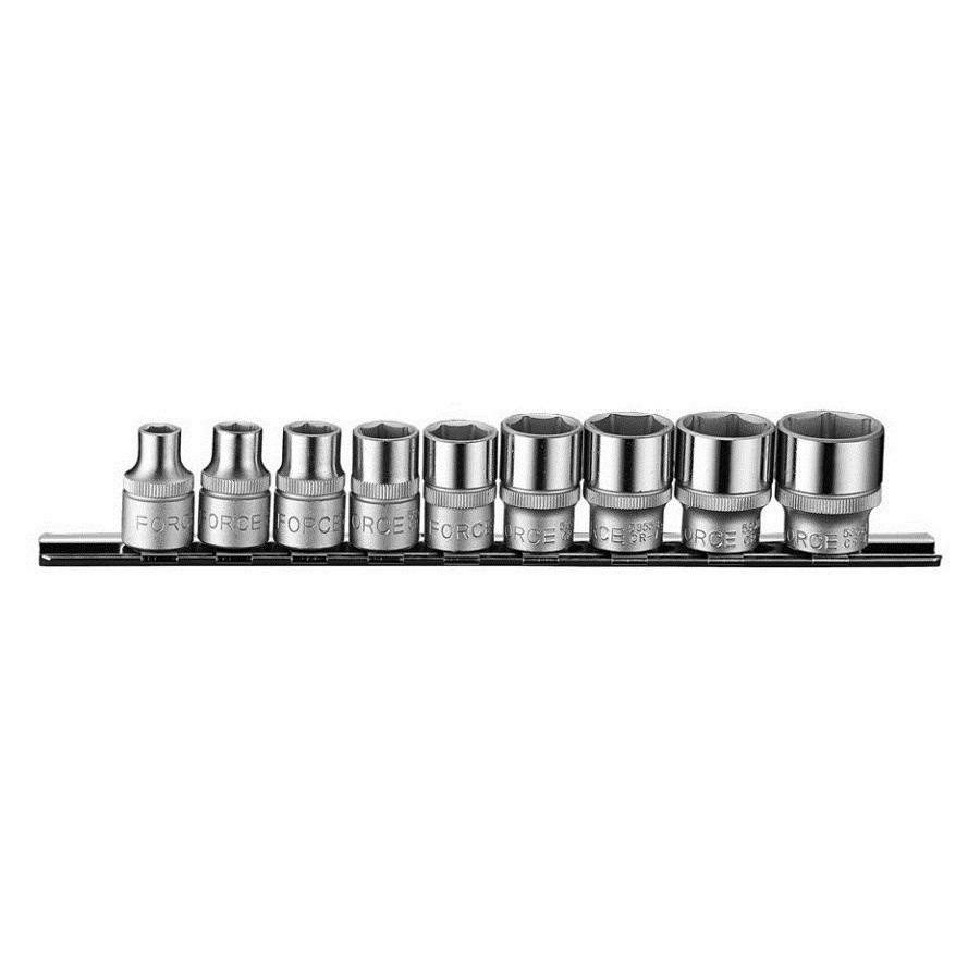Force 3/8" 6-point Socket set SAE 9pc