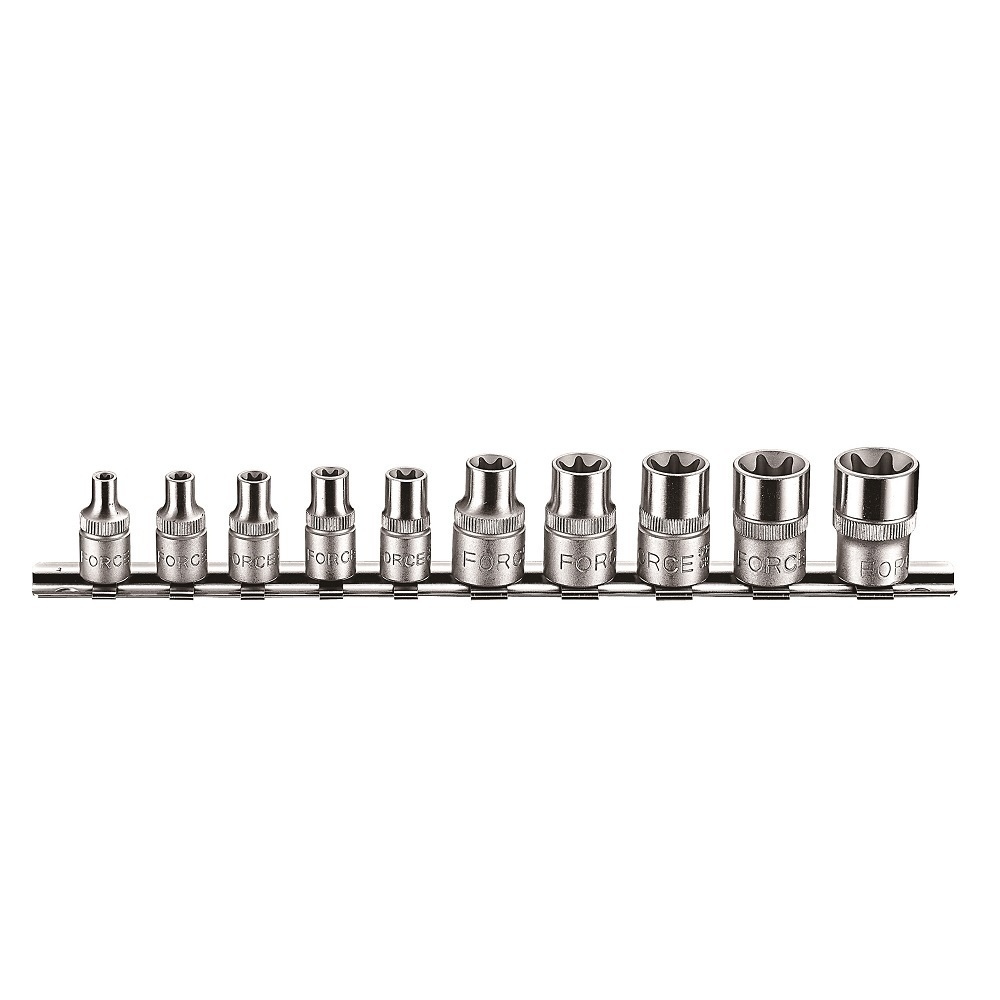 Force 10pc 1/4" & 3/8" Star socket set