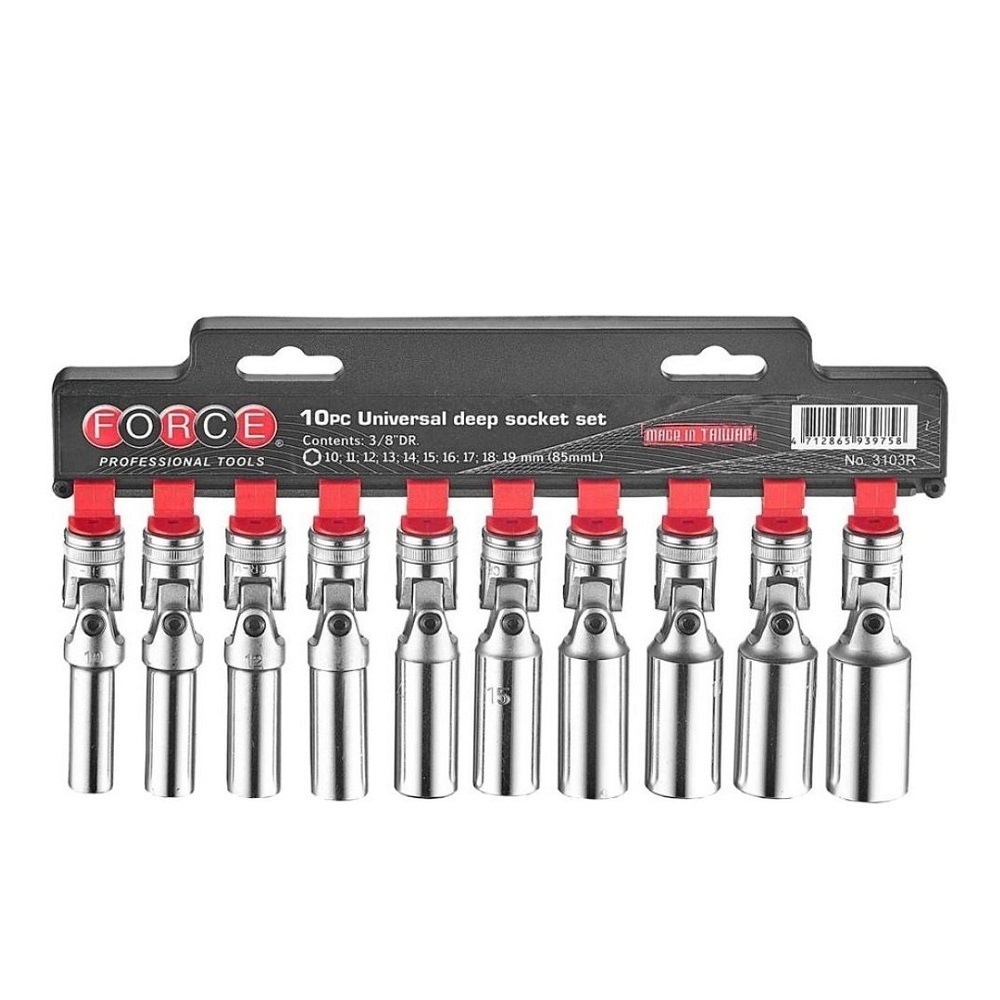Force 10pc 3/8"DR. Universal deep socket set
