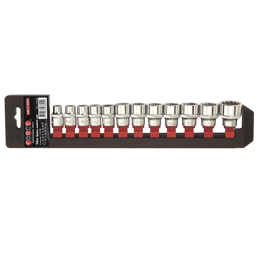 Force 12pc 3/8"DR. Spline socket set