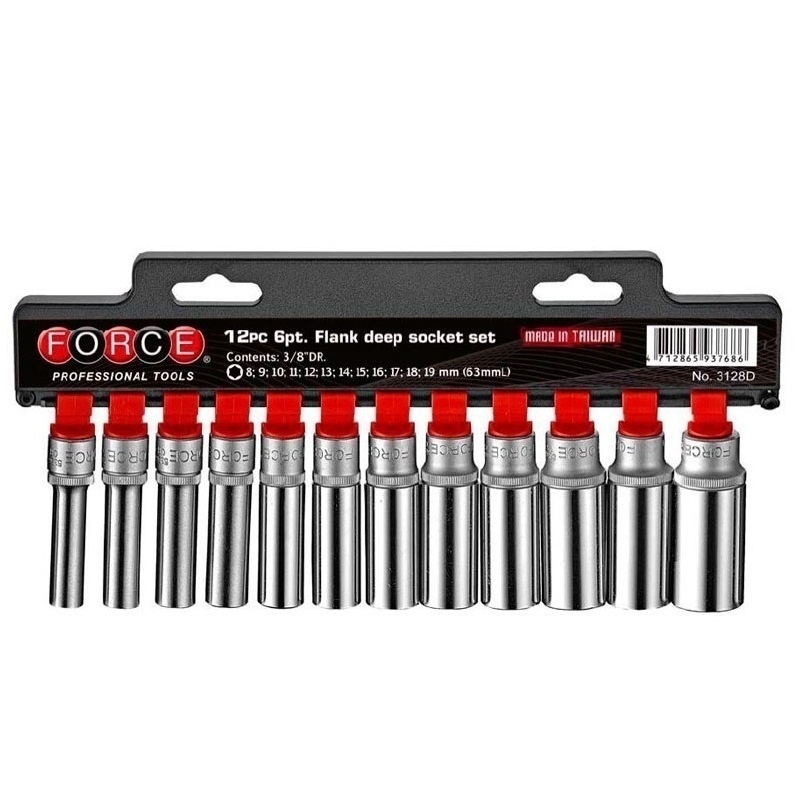 Force 12pc 3/8"DR. Deep socket set