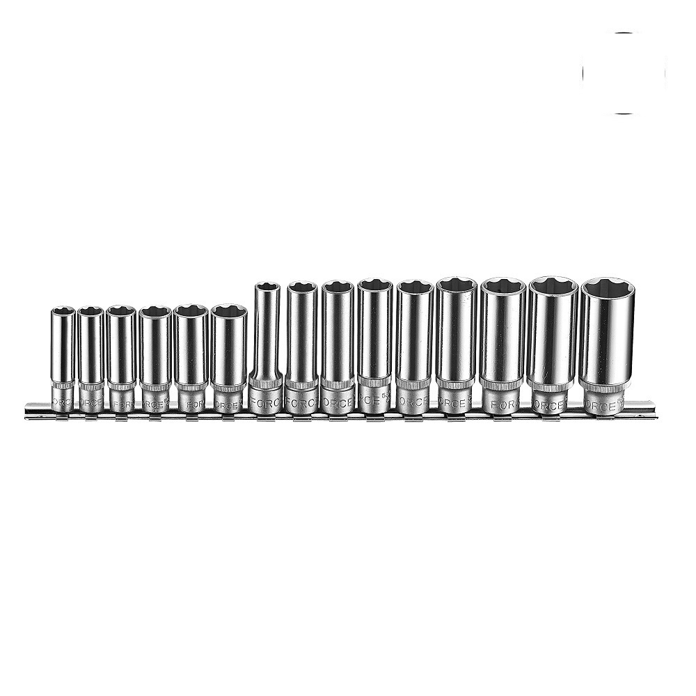 Force 15pc 1/4" & 3/8" Deep socket set