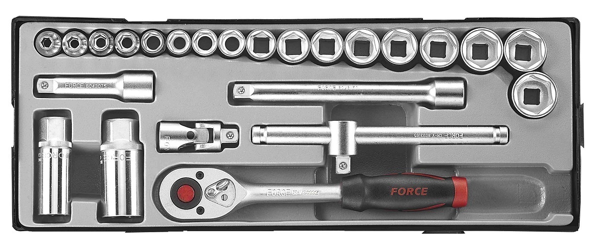 Force T3251-5 3/8" Socket set 24pc